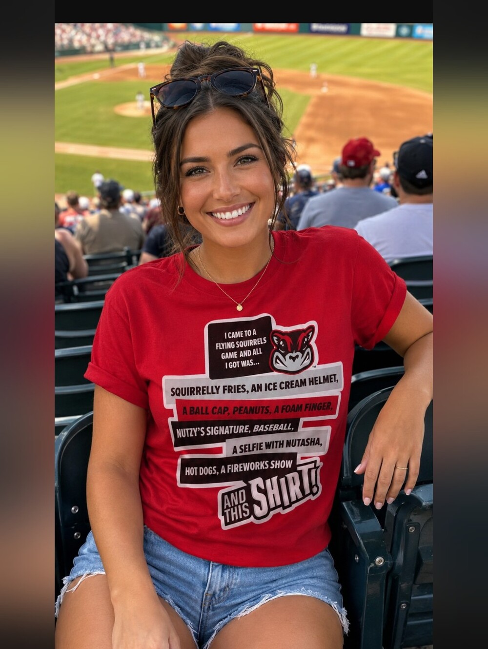 Richmond Flying Squirrels T-Shirt Red, Large